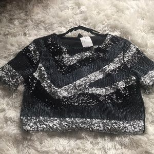 Beaded/ Sequinned Crop Top